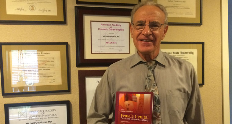 Dr. Goodman with his newly published textbook