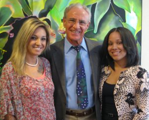 Dr Goodman with staff: Nicole Sanders and Raechel Davis.